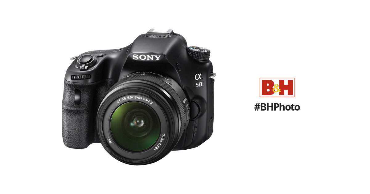 Sony Alpha a58 DSLR Camera with 18-55mm Lens SLTA58K B&H Photo