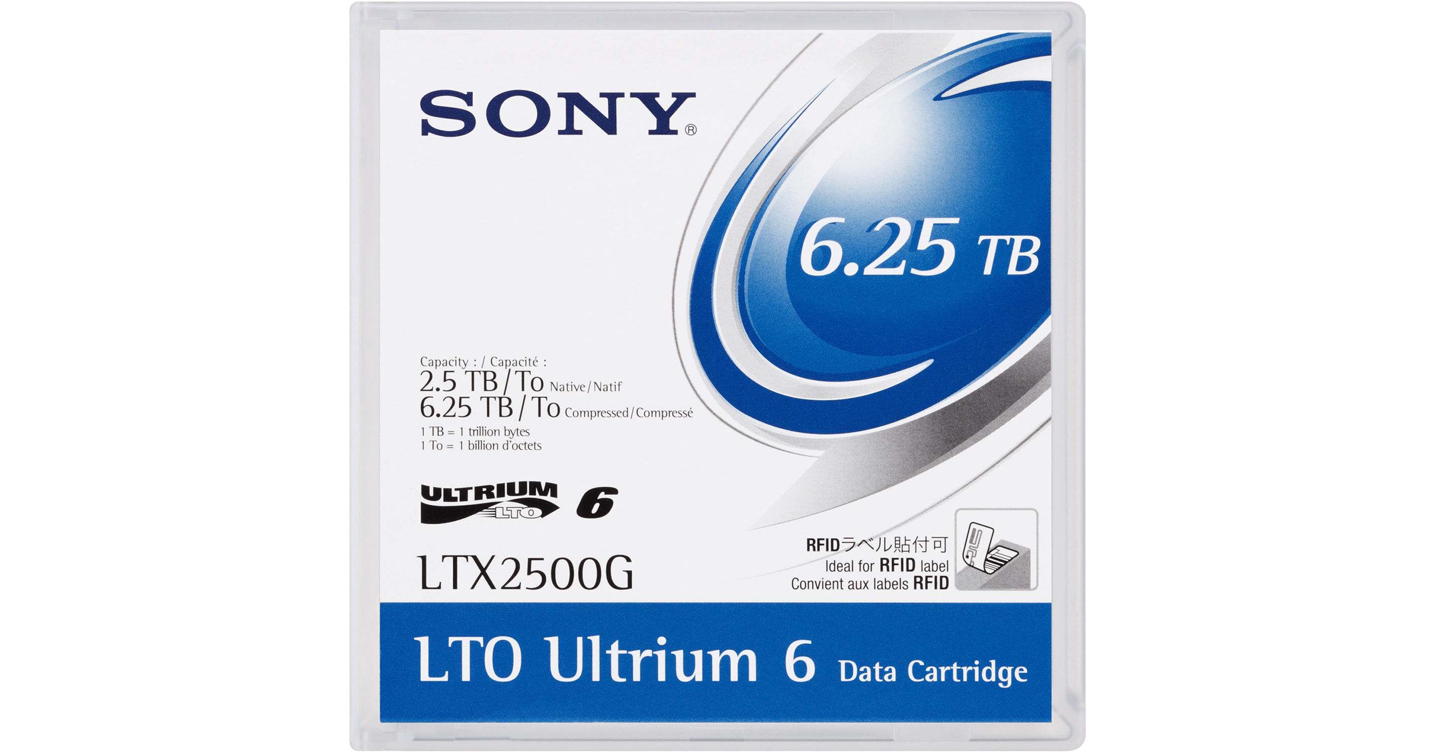 6.25 TB SONY LTX2500G LTO 6 Ultrium Data Cartridge 2.5 TB