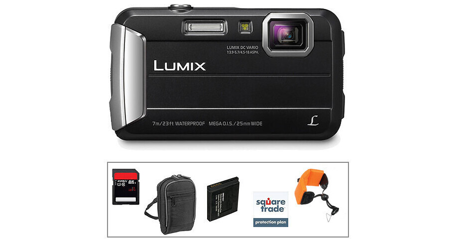 Panasonic Lumix DMC-TS25 Digital Camera Deluxe Kit (Black) B&H