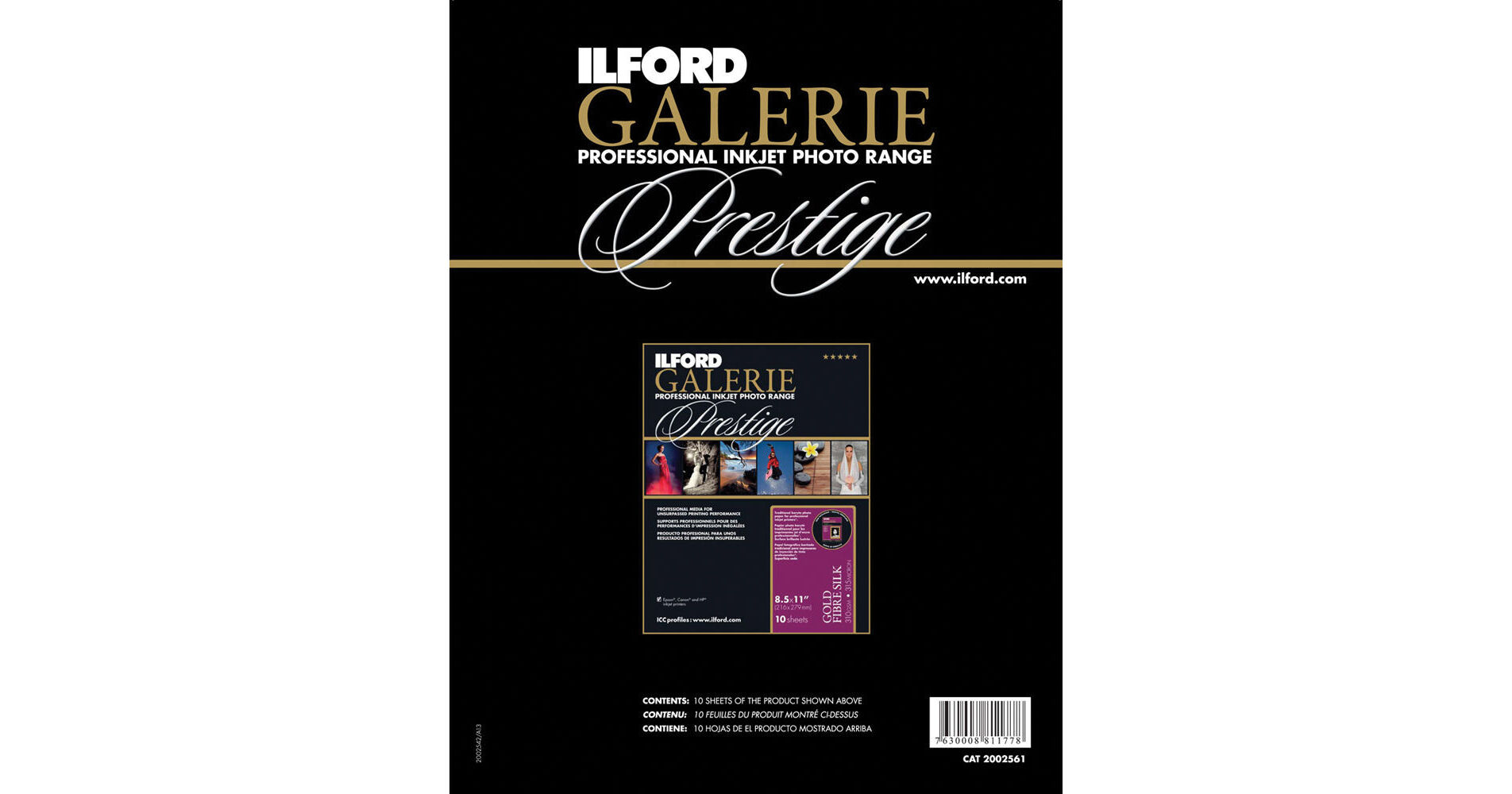 Ilford GALERIE Gold Fibre Silk Paper Sample Pack 2002561 B&H