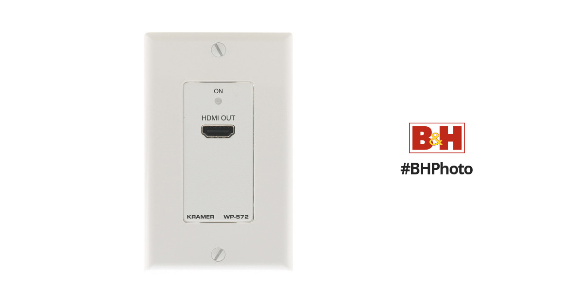 Kramer WP-572 Wall Plate Receiver for HDMI Signals WP-572(B) B&H