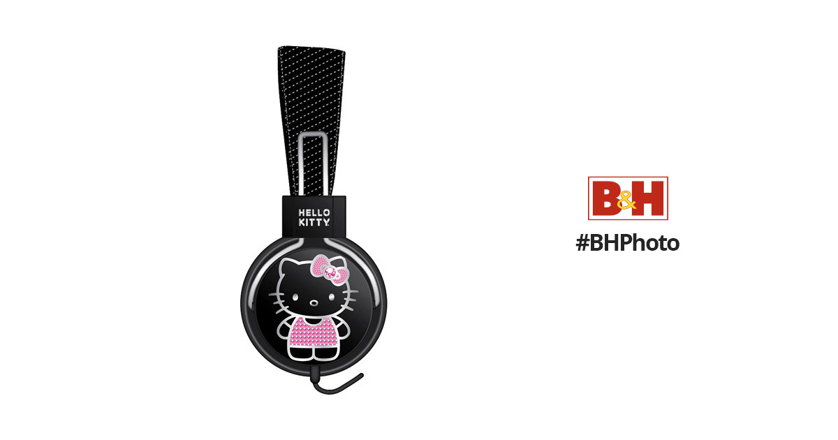 Sakar Hello Kitty Headphones With Mic (Black) 35409-MIC B&H