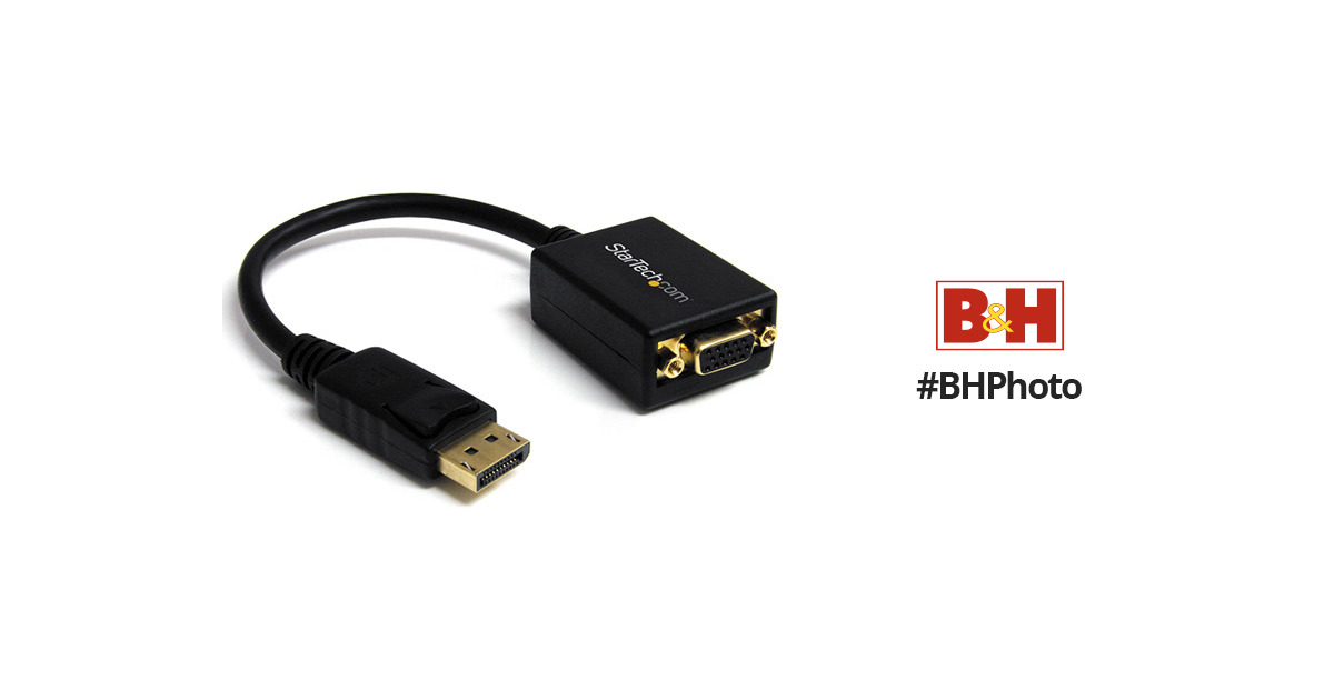 StarTech.com DisplayPort to VGA Adapter - Active DP to VGA Converter -  1080p Video Dongle - Durable - DP2VGA - Monitor Cables & Adapters 