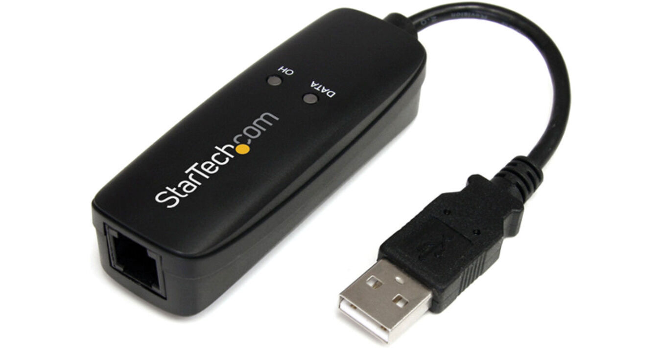 StarTech External V.92 56K USB Fax Dial Up Data Modem USB56KEM3