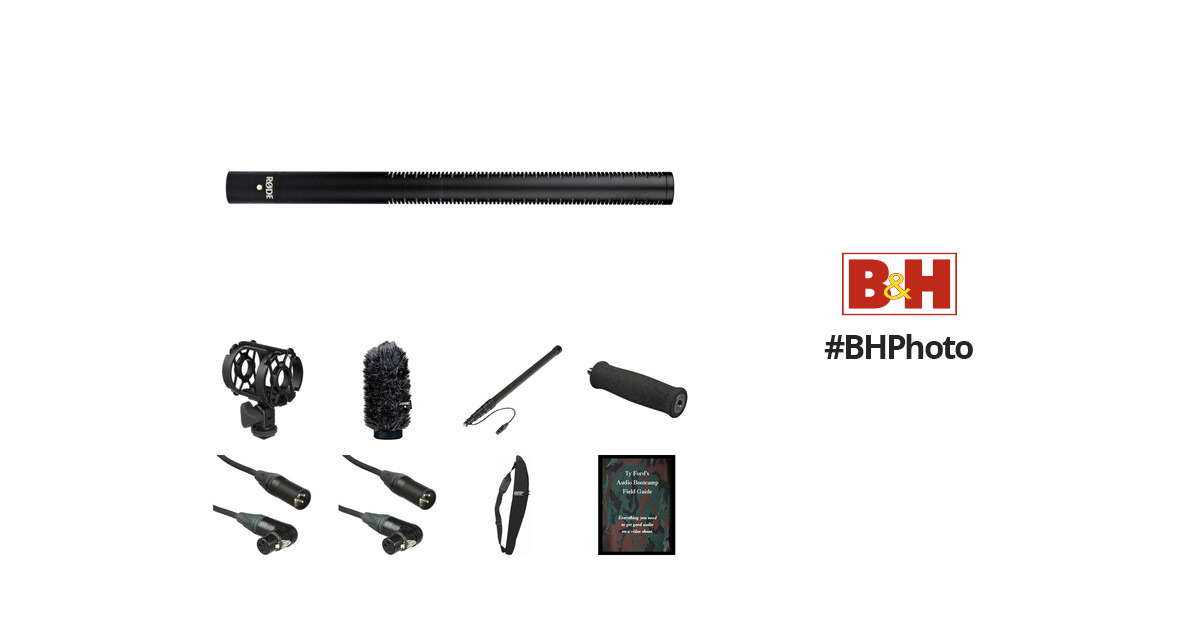 RODE NTG3B Moisture-Resistant Shotgun Microphone Deluxe Location Recording  Kit (Black)