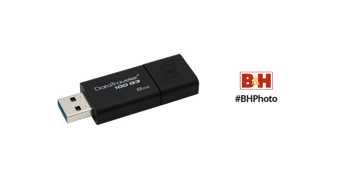 Clé USB Kingston 8GB USB 3.0 DataTraveler 100 G3 [3925326] à 8.39€ -  Generation Net