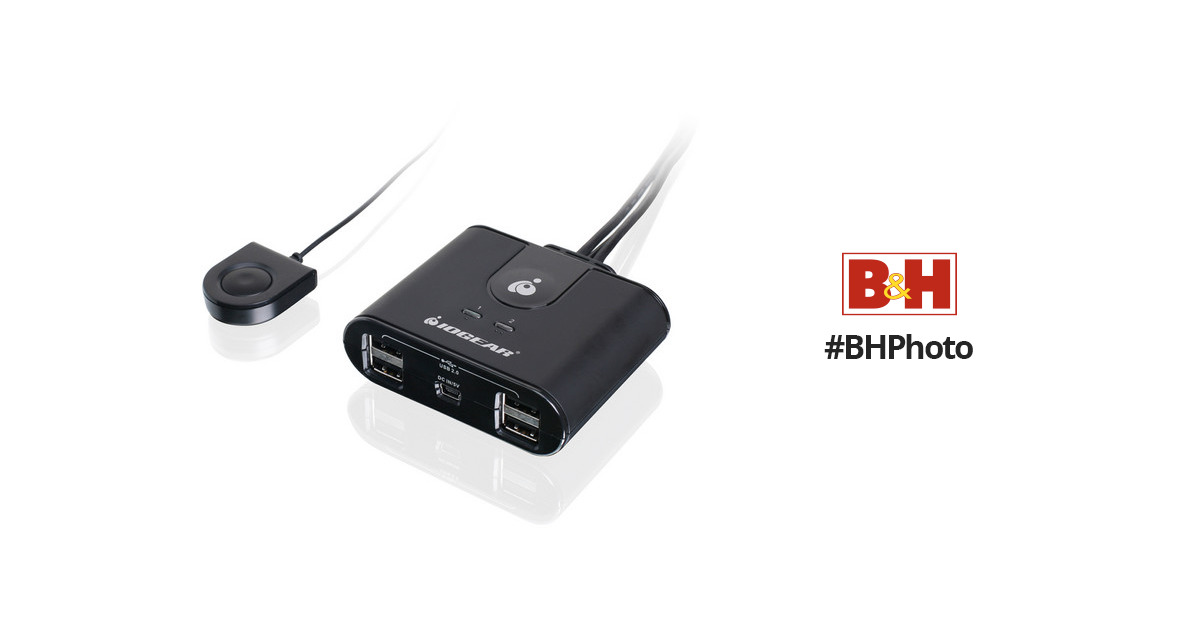 IOGEAR 2x4 2.0 Peripheral Sharing Switch B&H Photo