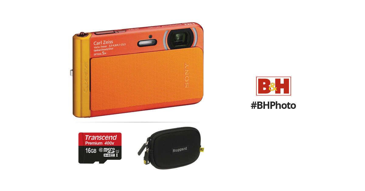 Sony Cyber-shot DSC-TX30 Digital Camera Basic Kit (Orange) B&H