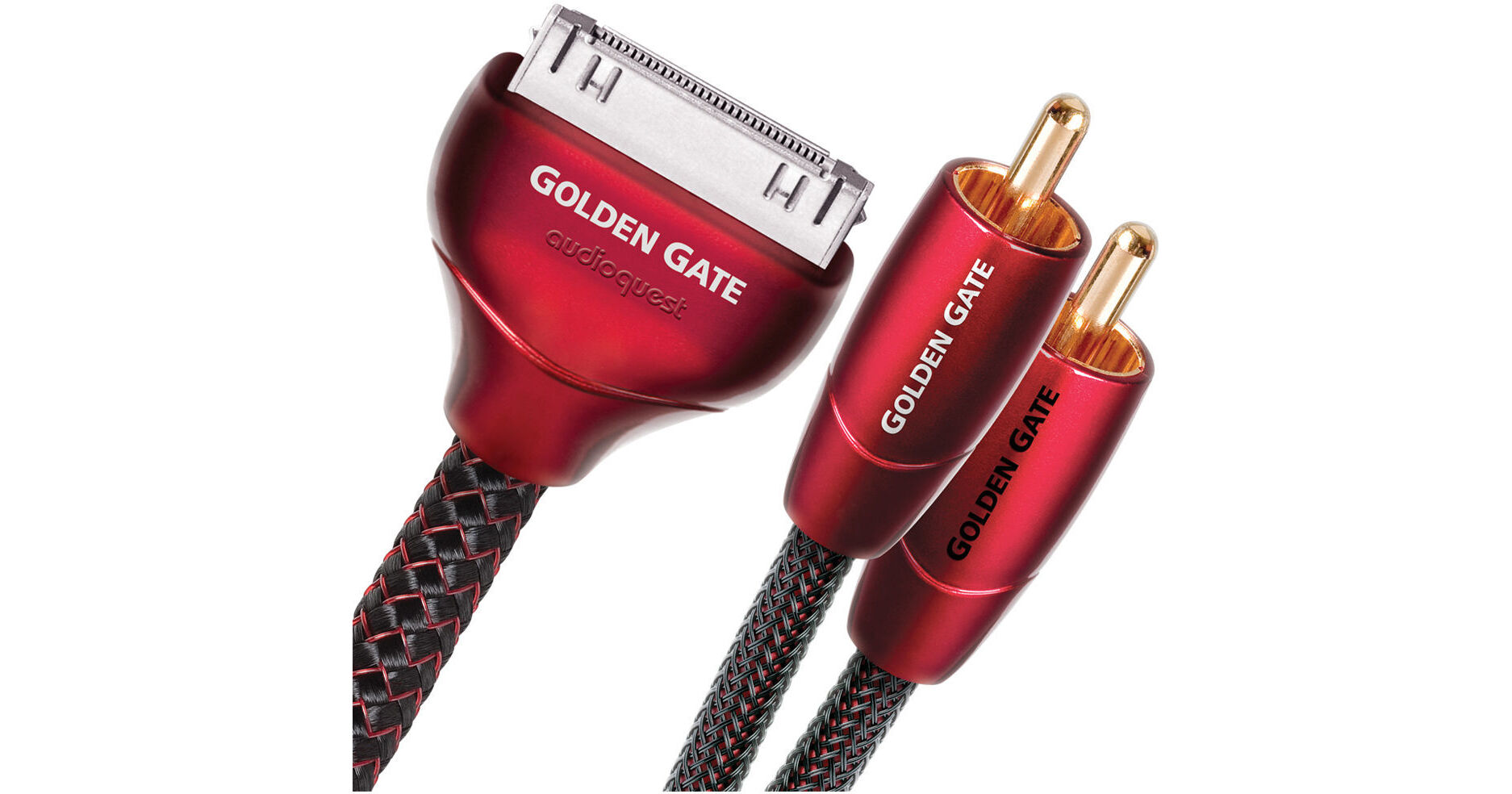 AudioQuest 3.3' Golden Gate 30-Pin iPod to RCA Cable GOLDG01IR