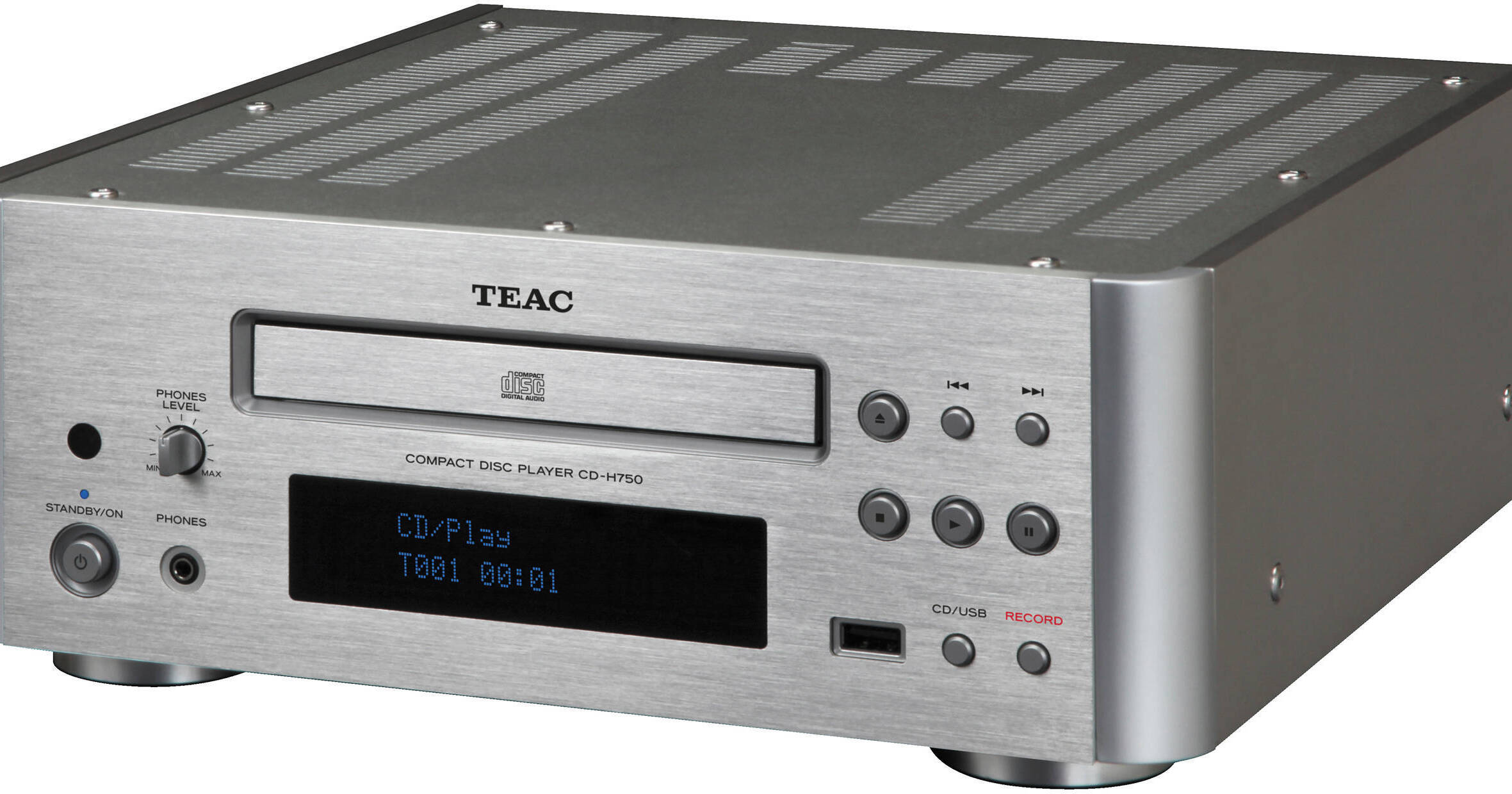 Teac CD-H750 Compact Disc Player (Silver) CD-H750-S B&H Photo