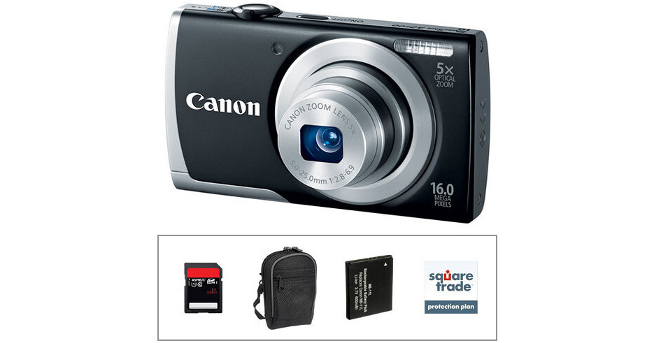 Canon PowerShot A2500 Digital Camera Deluxe Accessory Kit