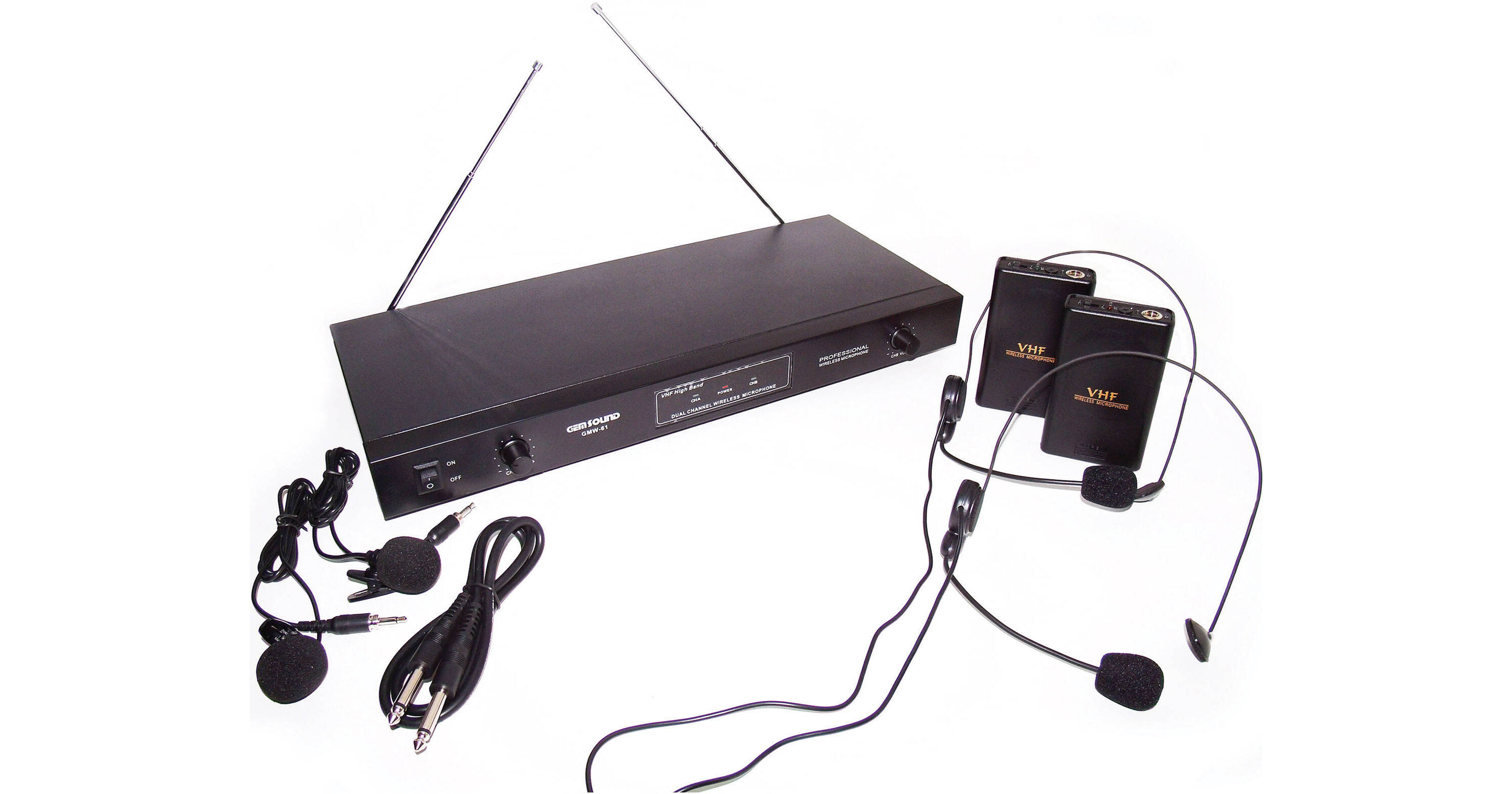 Gem Sound GMW 62 VHF Dual Wireless Lapel and Headset GMW62 B H