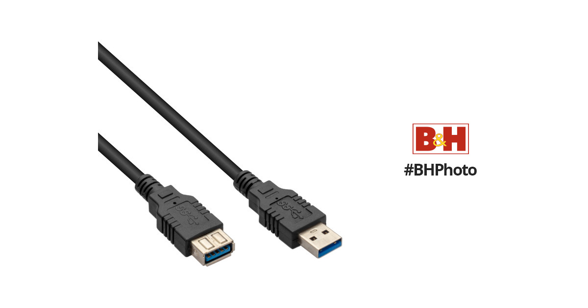 Câble d'Extension USB 3.0 (5Gbps) Court de 15,2cm (USB-A Mâle vers USB-A  Femelle) - Câble Économiseur de Port USB 3.1 Gen 1 - Noir