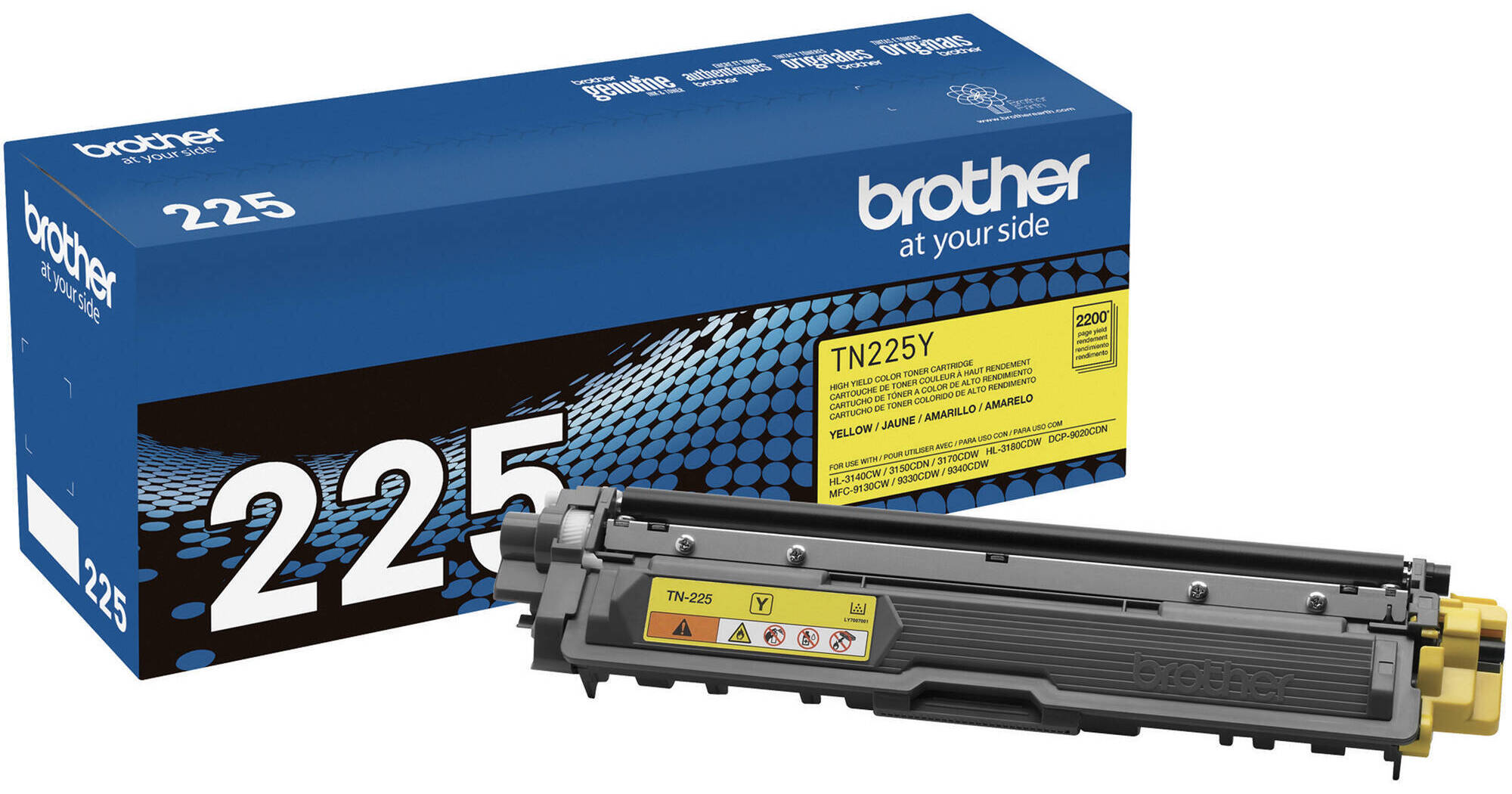 Toner compatible Brother TN225Y Jaune main image 0