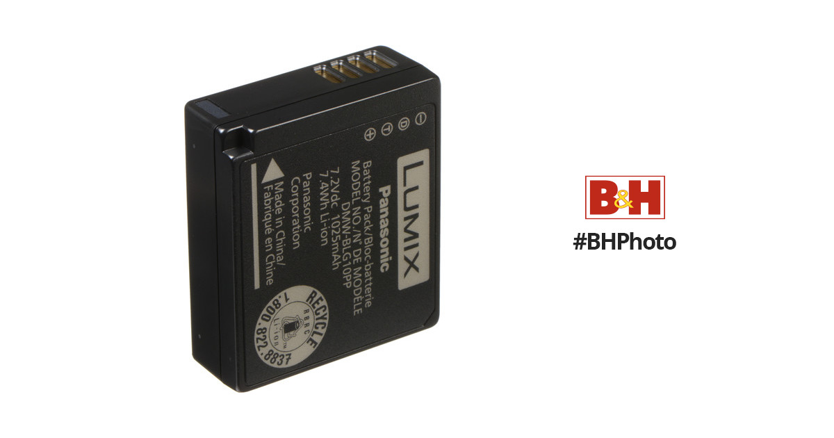 Panasonic DMW-BCG10 ID Secured Battery for Select Panasonic Cameras Retail Packaging