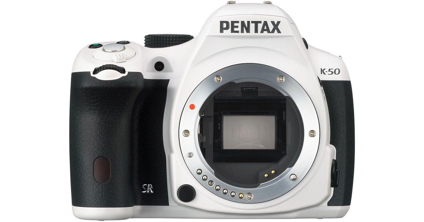 Pentax K50 DSLR Camera (Body Only, White) 10928 B&H Photo Video