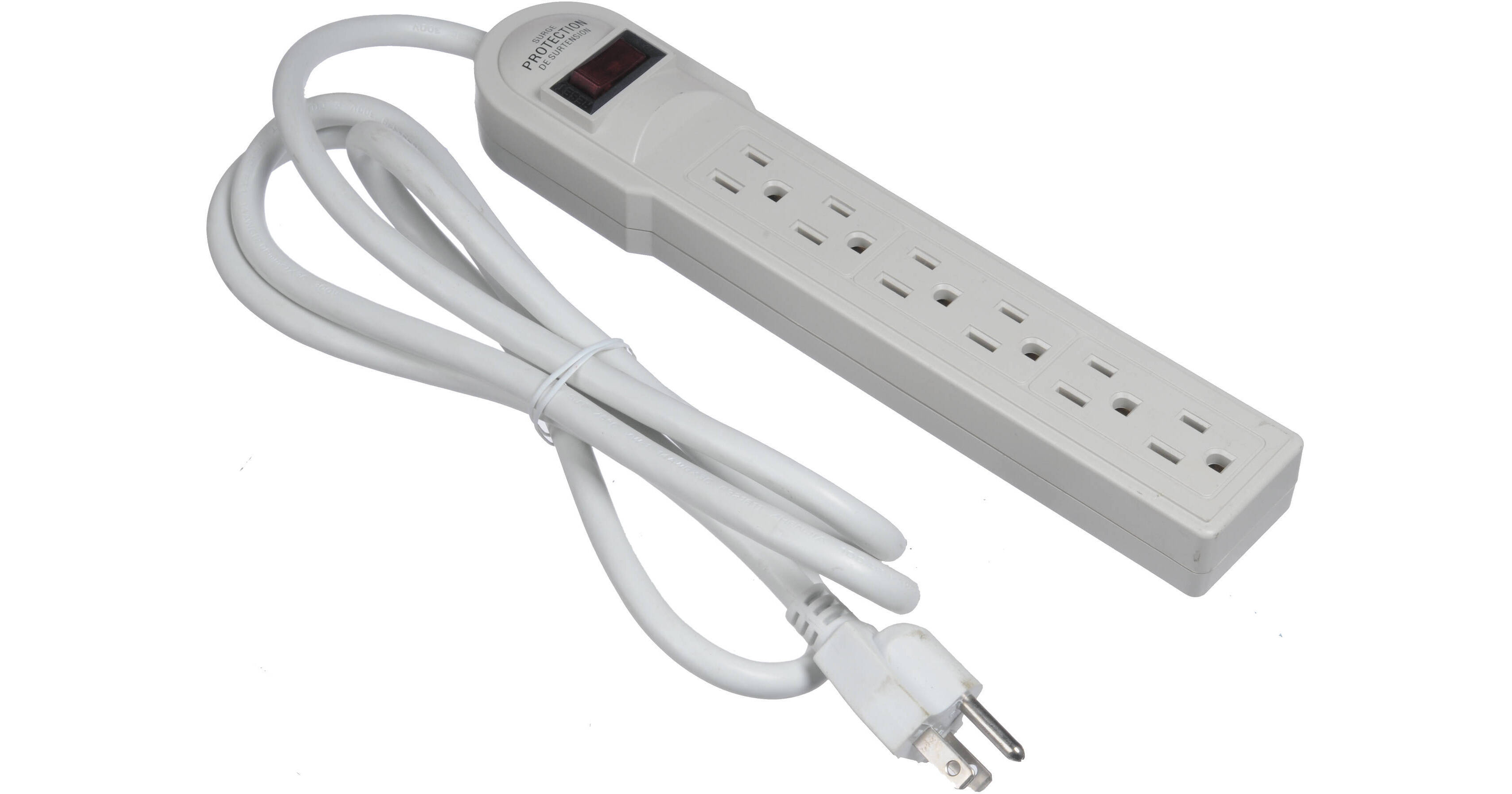 SPARK EL1859 6 Outlet Power Strip with Surge Protection EL1859