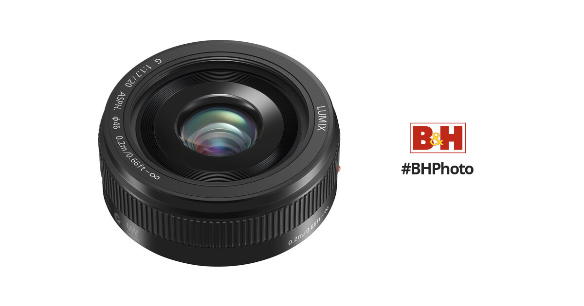 Panasonic Lumix G 20mm f/1.7 II ASPH. Lens (Black) H-H020AK B&H