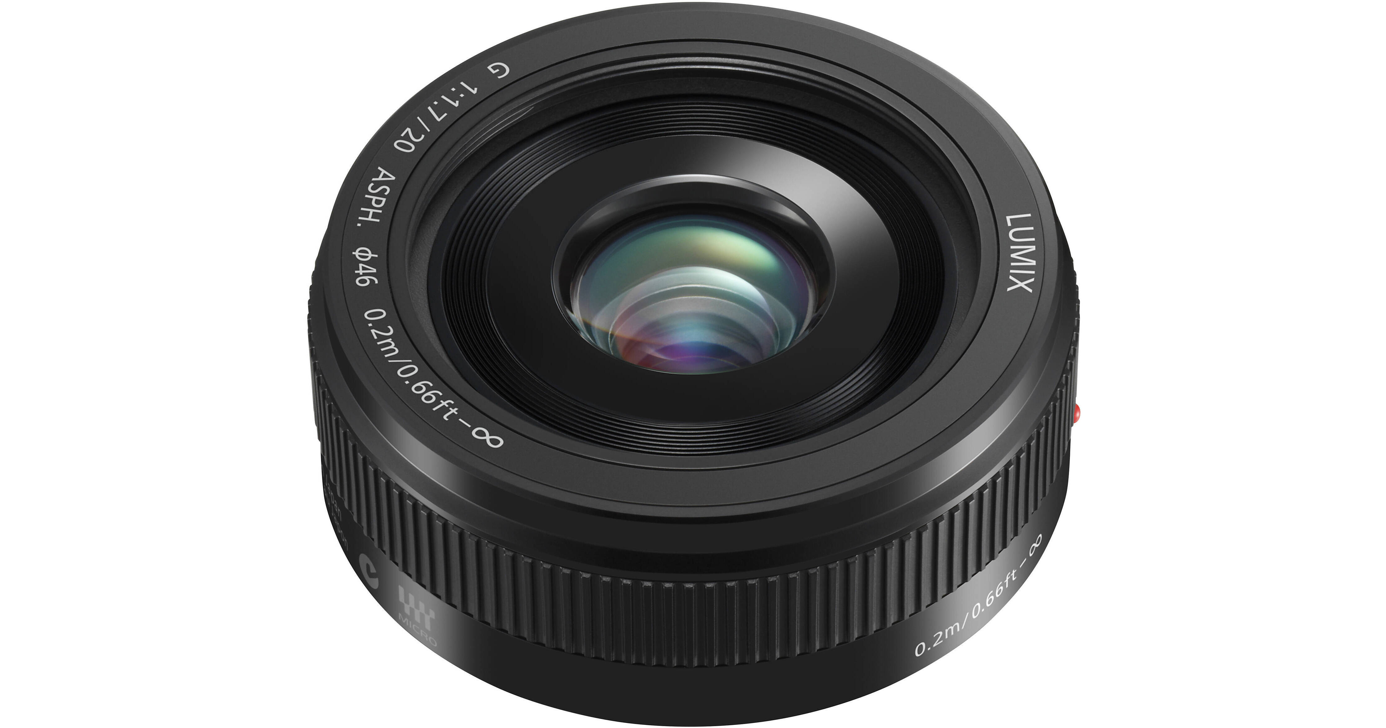 Panasonic Lumix G 20mm f/1.7 II ASPH. Lens (Black) H-H020AK Bu0026H