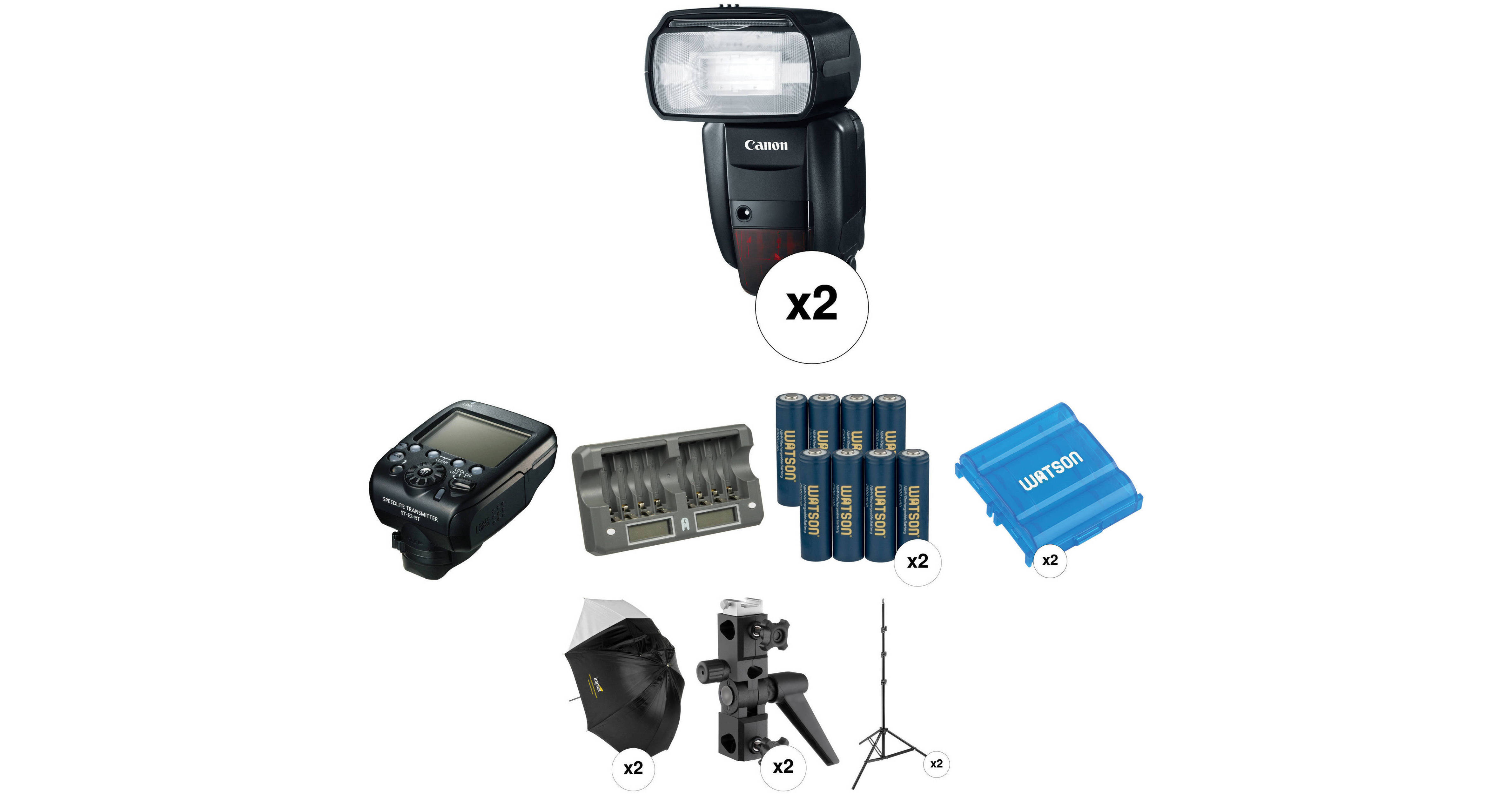 Canon Speedlite 600EXRT Two Flash Wireless Portrait Kit B&H