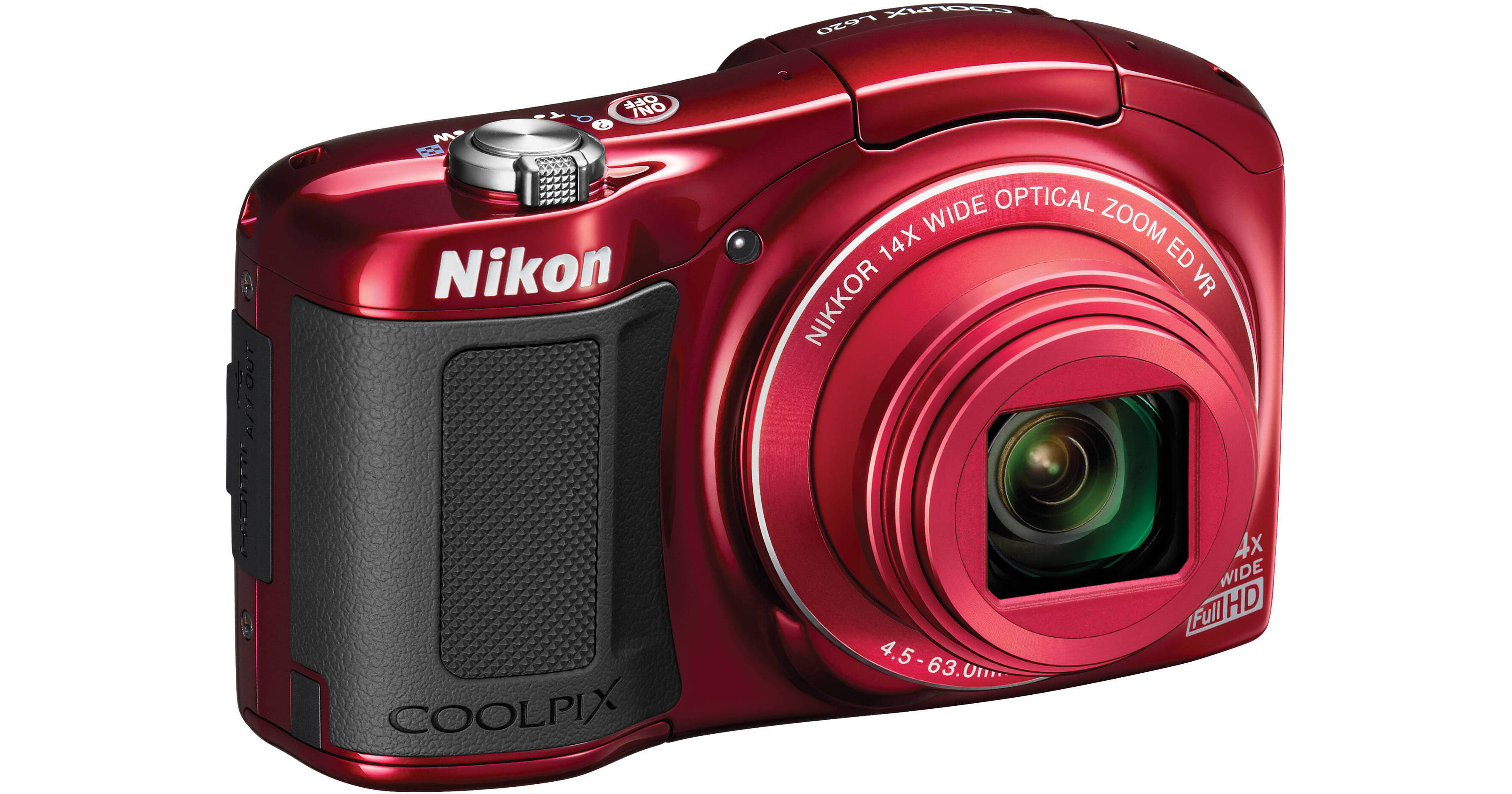 Nikon COOLPIX L620 Digital Camera (Red) 26426 B&H Photo Video