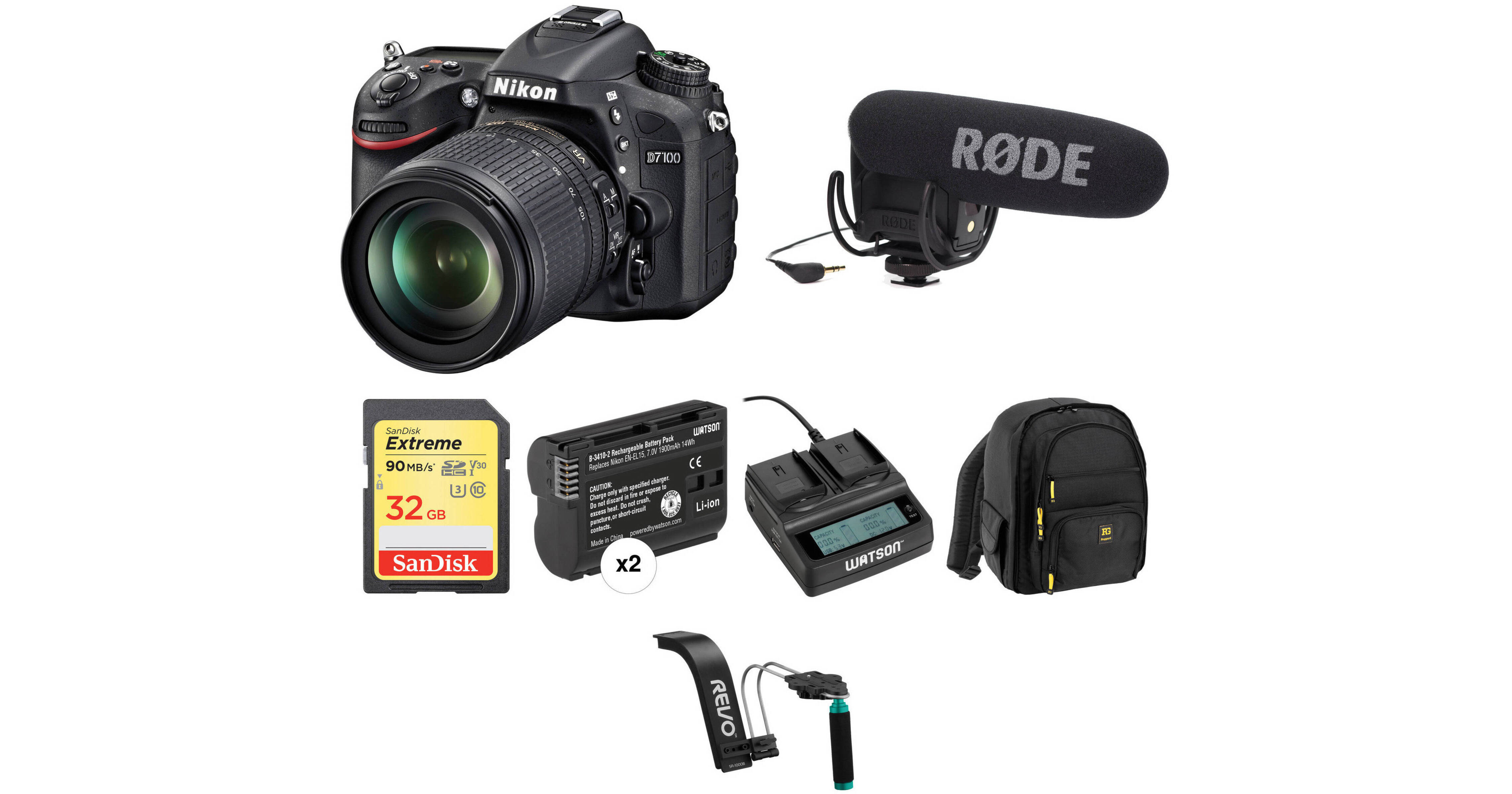 Nikon D7100 DSLR Camera Video Production Kit with 18105mm