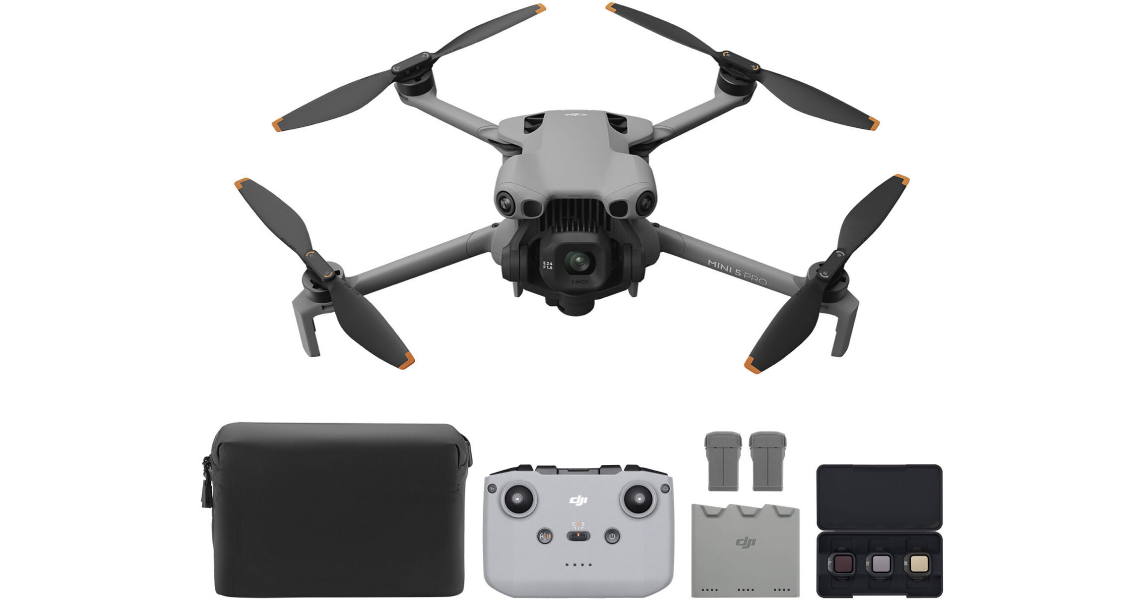 DJI Mini 5 Pro Fly More Combo Plus (DJI RC 2) - thiết kế và phụ kiện