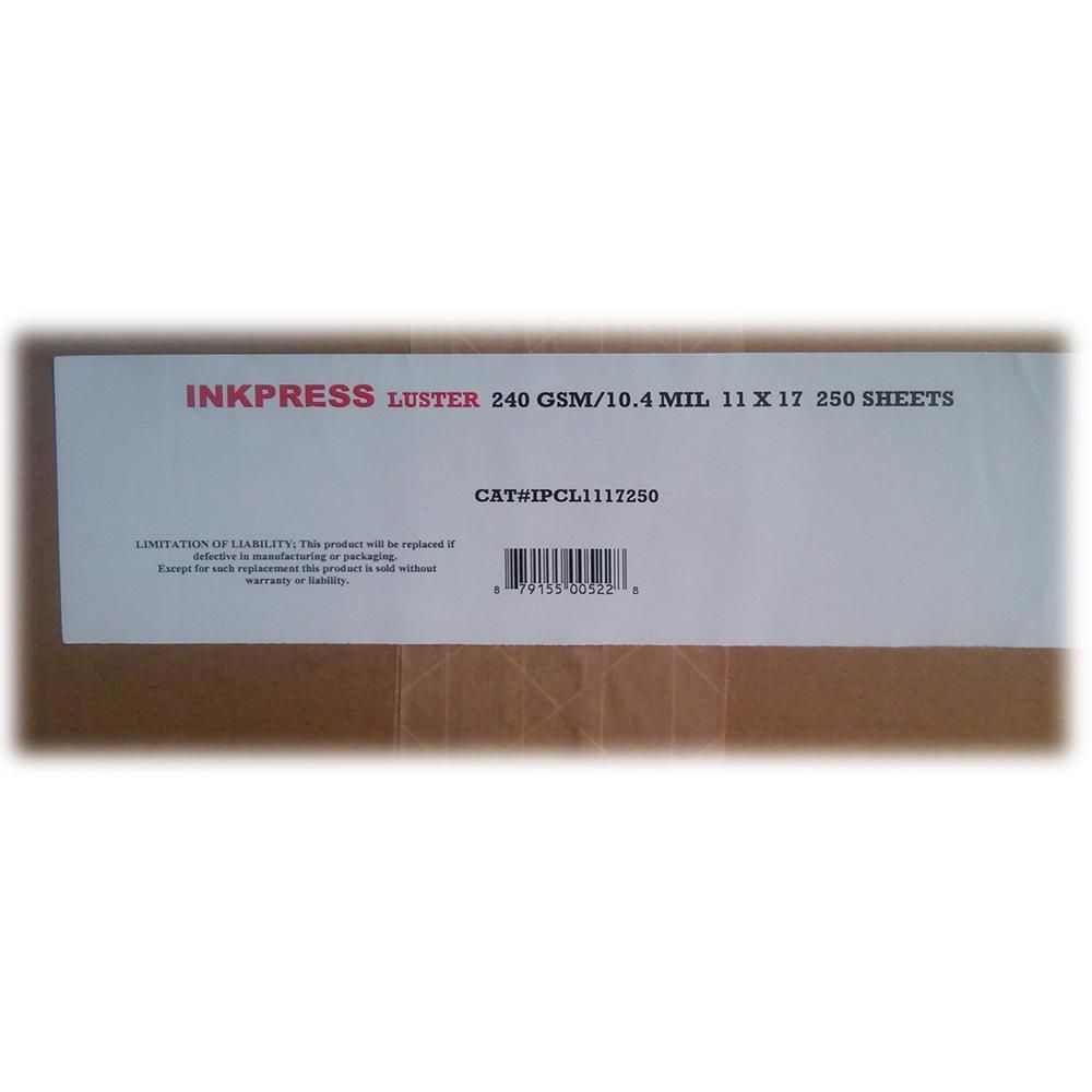 Inkpress Media Inkjet Luster Photo Paper 11/" x 17/" 100 Sheets