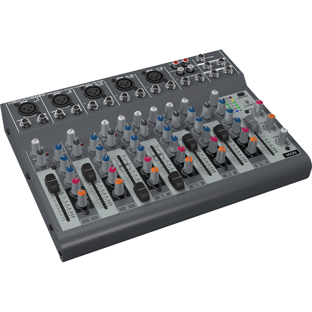 Behringer Xenyx 1002b Battery Operated 10 Channel Audio Mixer Behringer Xenyx 1002b Battery Operated 10 Channel Audio Mixer