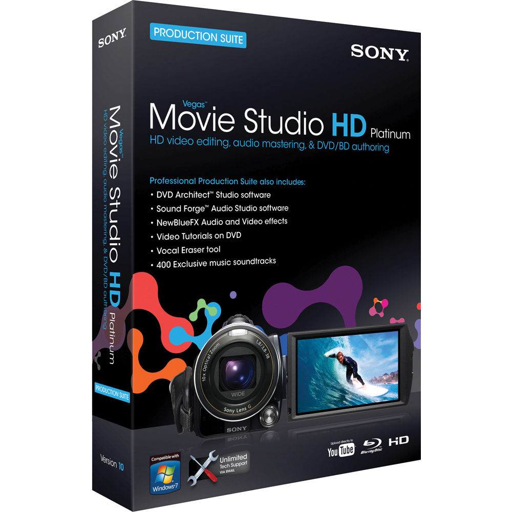 Sony Vegas Movie Studio Hd Platinum Production Suite Msppms10000