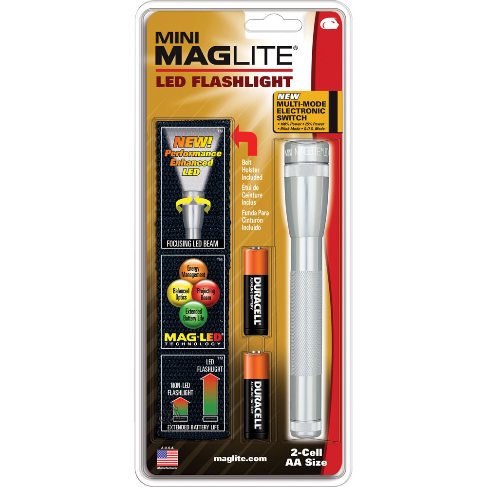 Maglite Mini Maglite 2aa Led Flashlight With Holster Sp29h B H