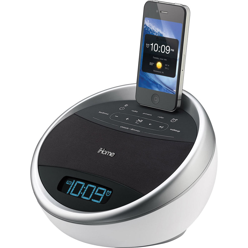 ihome color changing speaker alarm clock