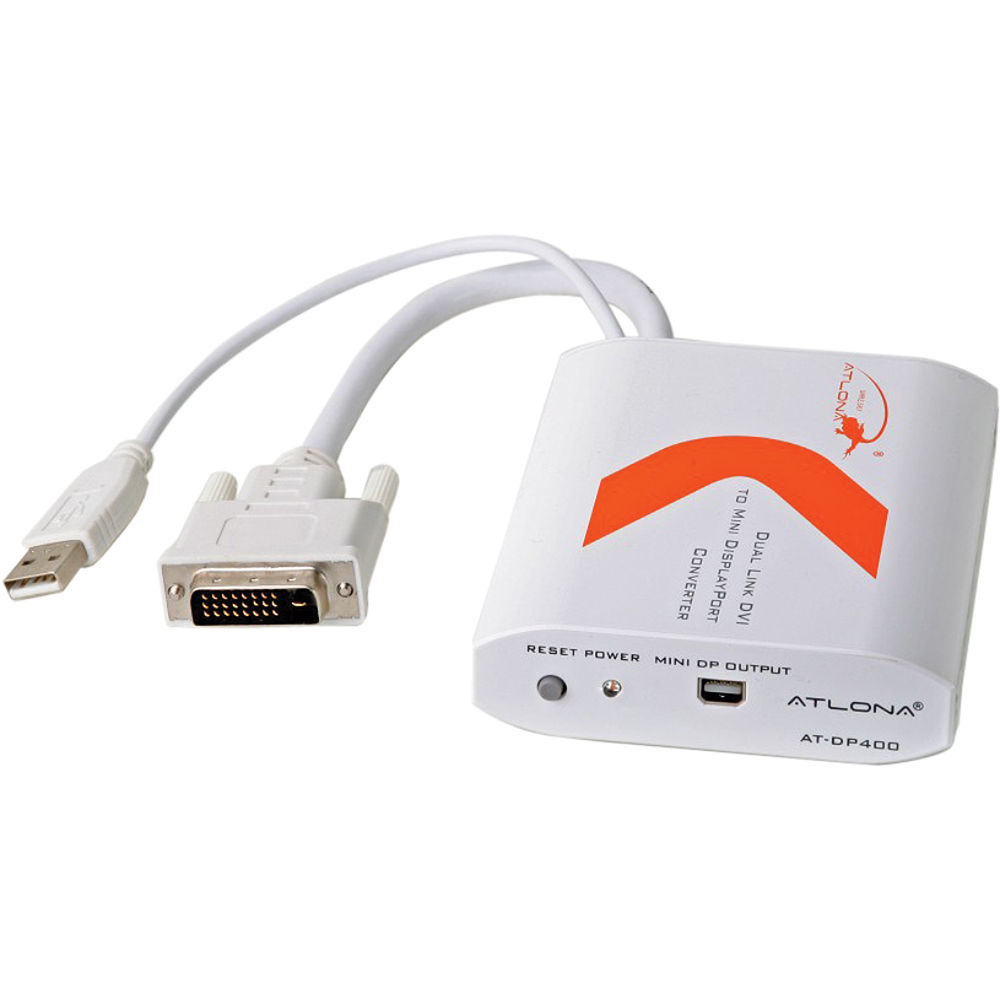 Atlona Dual Link Dvi To Mini Displayport Converter At Dp400 B H