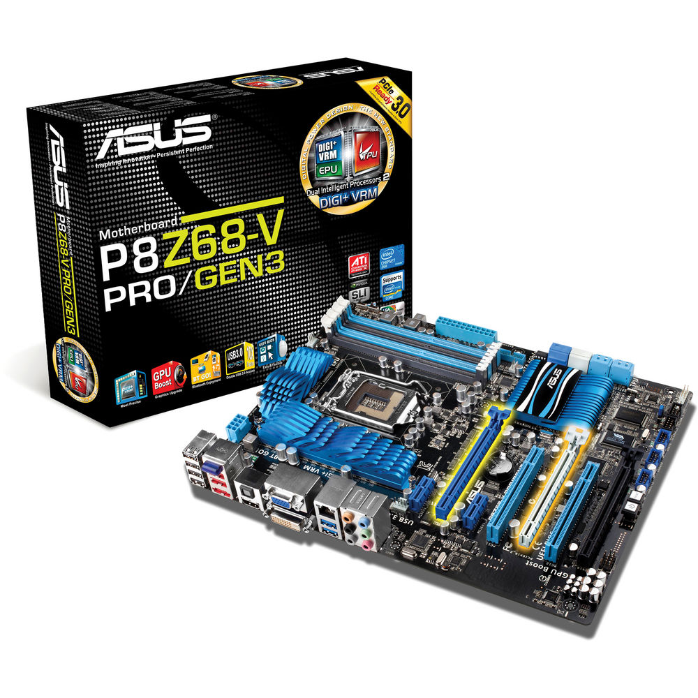 Asus P8z68 V Pro Gen 3 Motherboard P8z68 V Pro Gen3 B H Photo