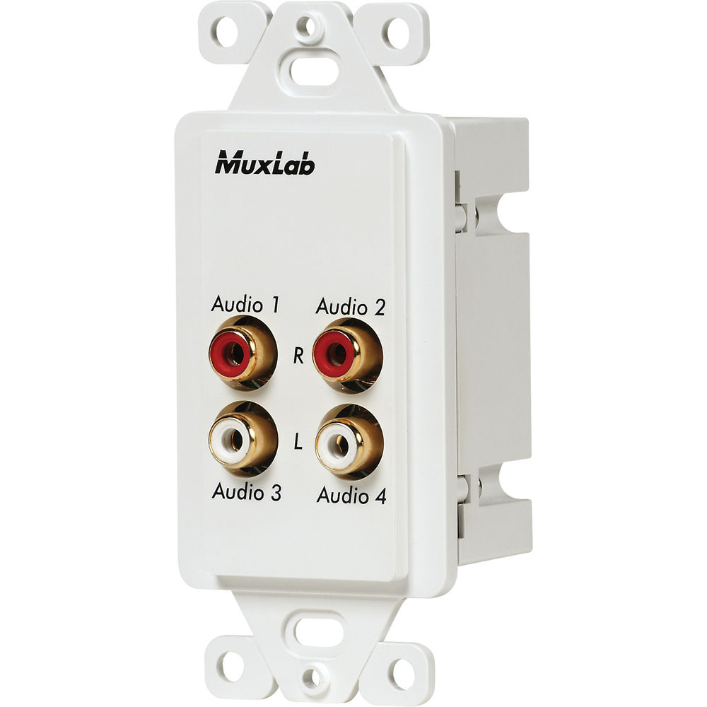 Muxlab Quad Audio Wall Plate Balun United States