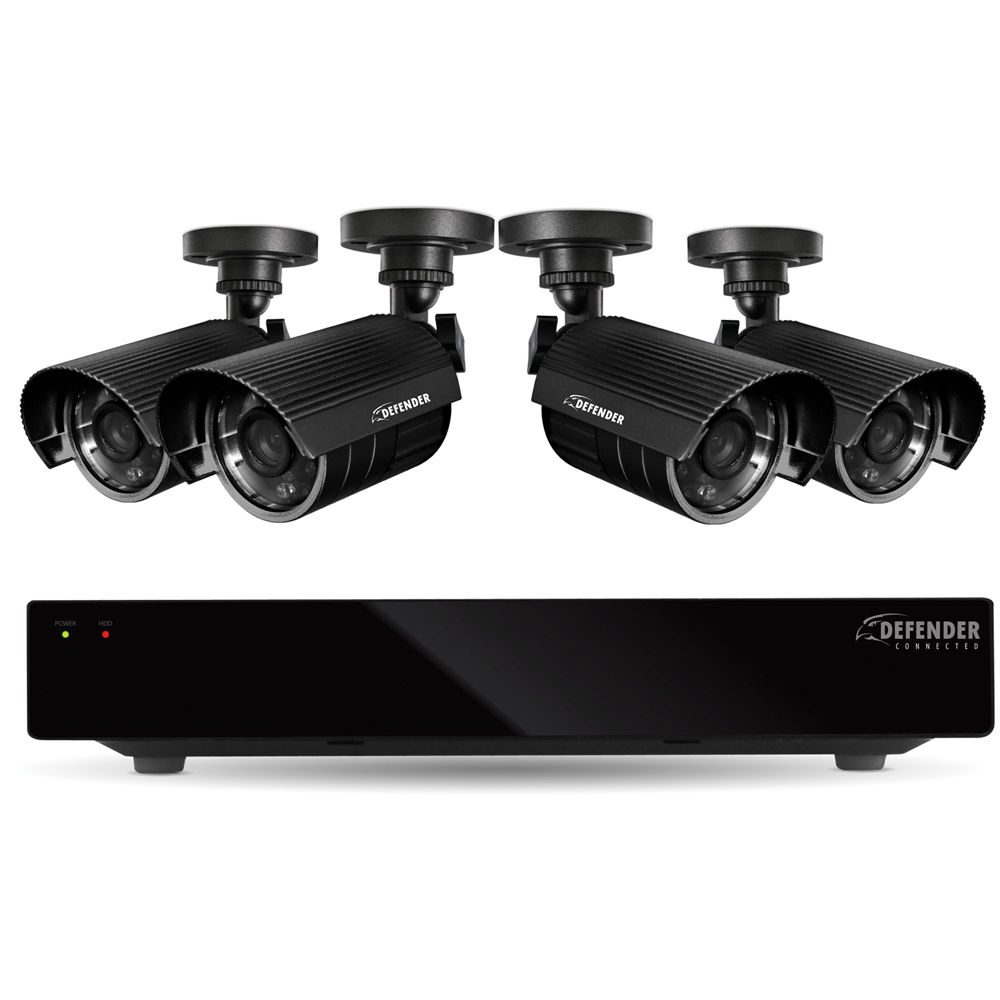 Defender 4-Channel DVR with 4 Security 