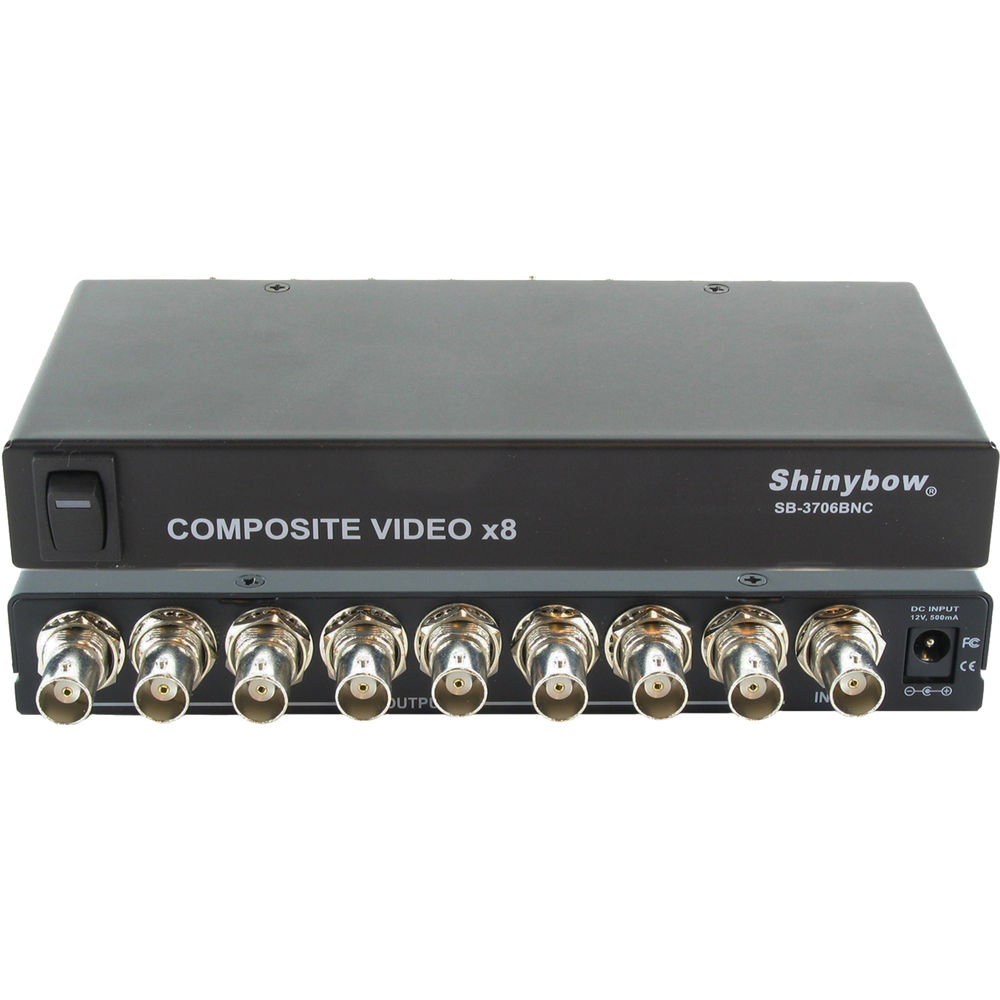 1U Rack Mountable 4-Way Composite BNC Video Distribution Amp