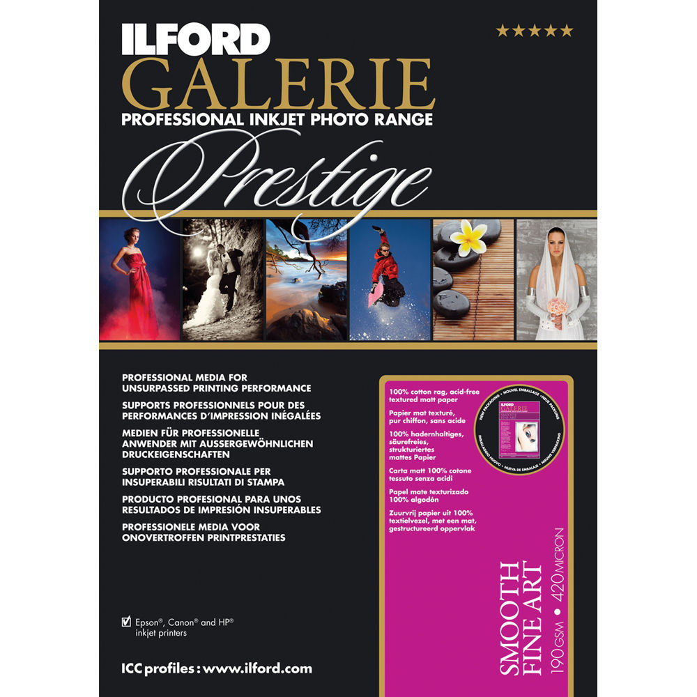 Ilford Inkjet Fine Art Paper Matte 8.5x11/" 25 Sheets for Canon HP Epson Printers