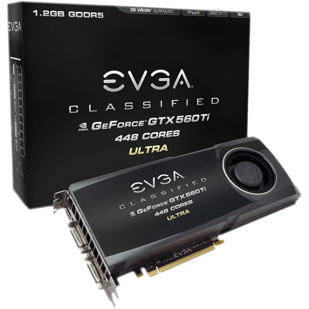 Evga Nvidia Geforce Gtx 560 Ti 448 Cores 012 P3 78 Kr B H