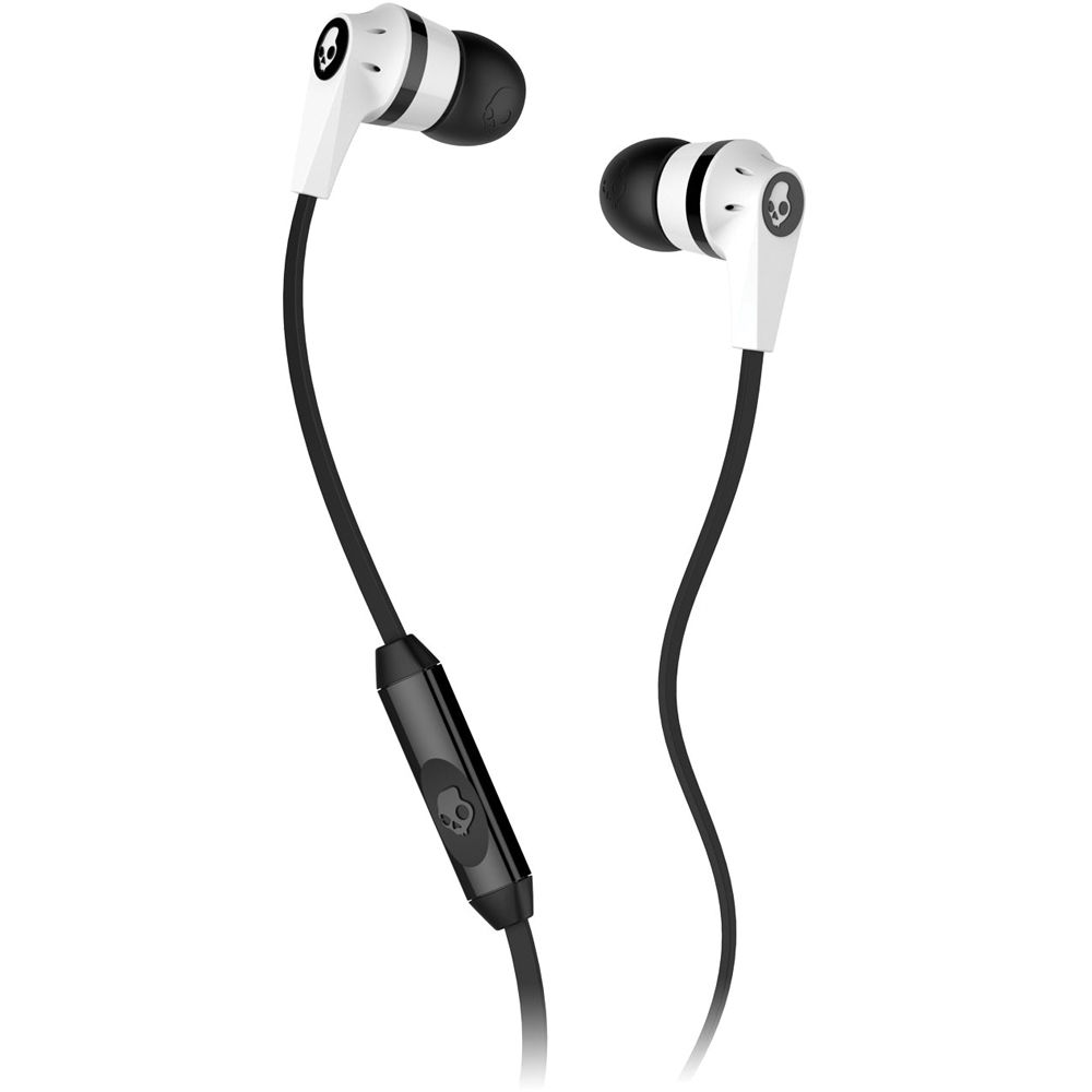 black and white earphones