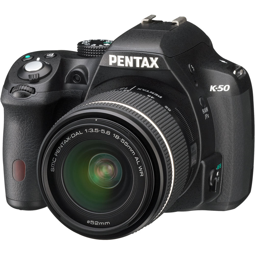 Pentax K-50 DSLR Camera With 18-55mm Lens (Black) 10894 B&H