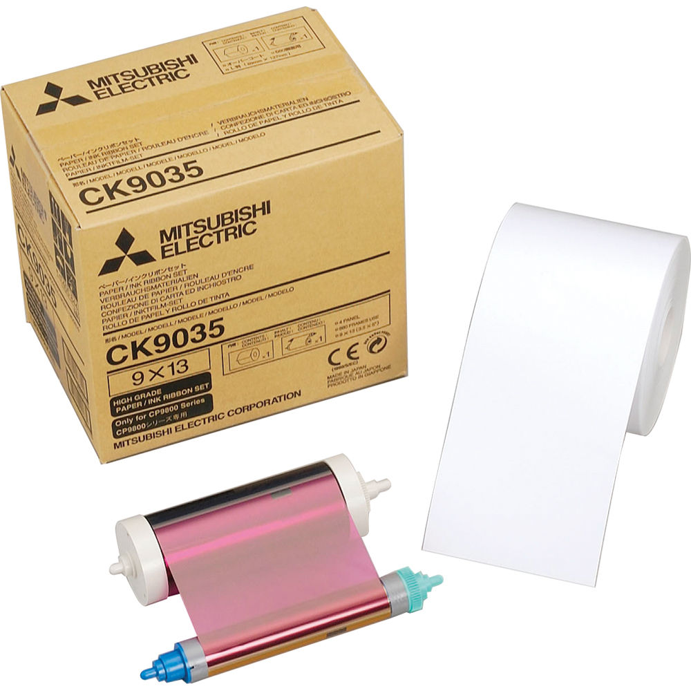 600 Prints Mitsubishi 4x6/" Paper Roll and Inksheet for CP-9550DW #CK-9046
