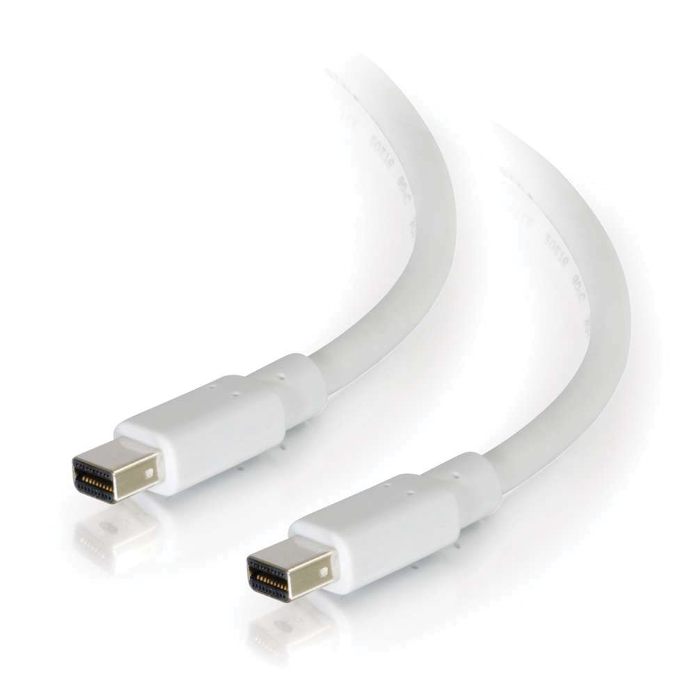 C2G 1m 4K Mini DisplayPort to Mini DisplayPort Computer Monitor Cable Male to Male White