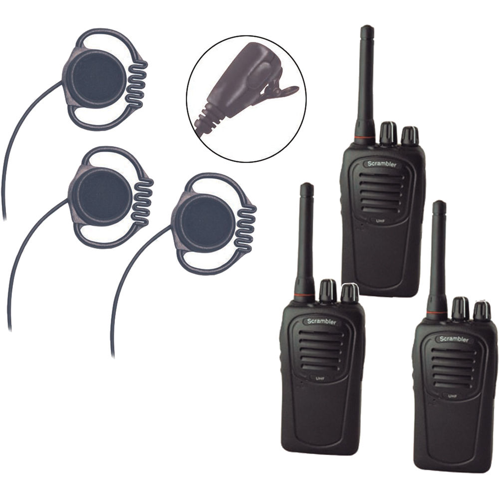 Eartec Scrambler SC-1000PLUS Simplex Wireless 2-Way Radio with Li-Ion Battery