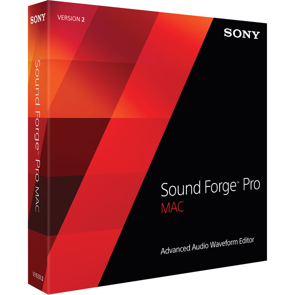 Sony Sound Forge Pro Mac 2 Digital Audio Editing Asfm20sl3 B H