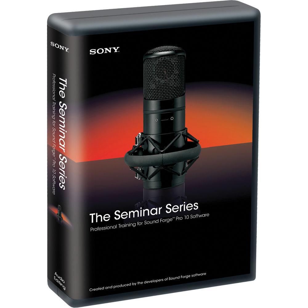 Sony Seminar Series Dvd Sound Forge Pro 10 Software Stsf3099esd