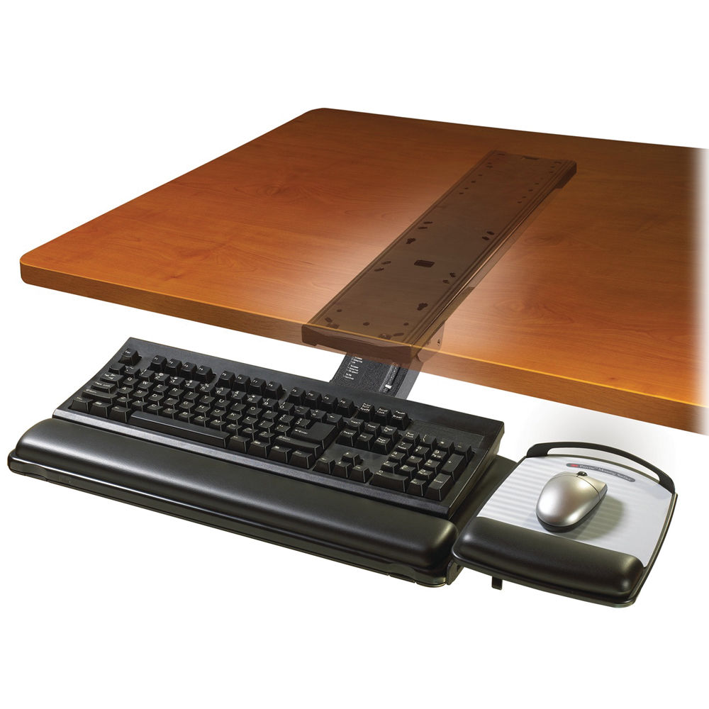 3m Akt180le Adjustable Keyboard Tray With Sit Stand Akt180le B H
