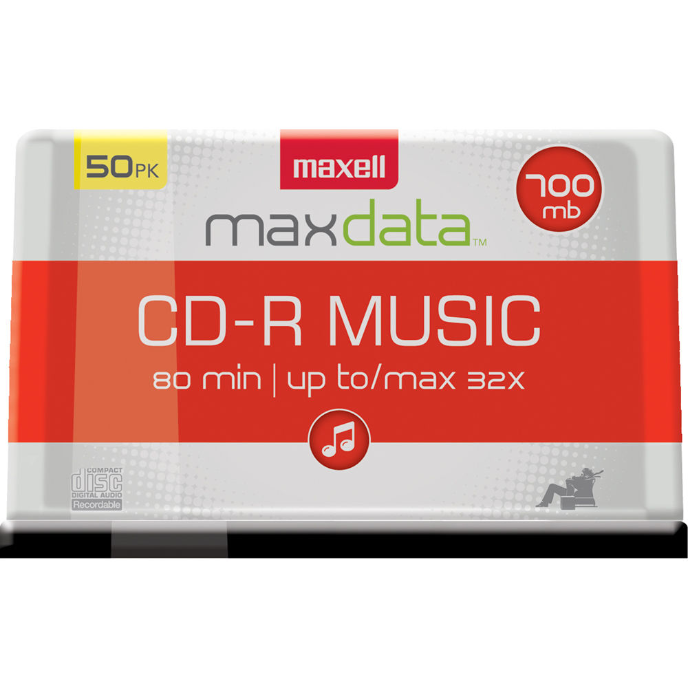 Photo 1 of Maxell CD-R 80 32x Music Gold for Audio Recording (Spindle Pack of 50)