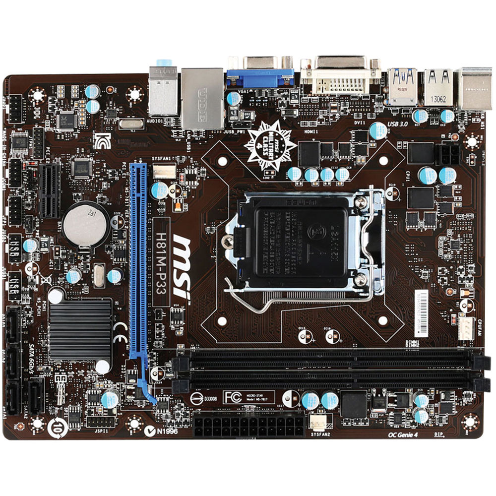 MSI H81M-P33 Desktop Motherboard H81M-P33 B&H Photo Video