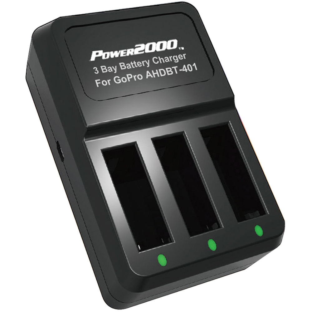 Power00 3 Bay Battery Charger For Gopro Hero4 Ahdbt 401 Pt G4